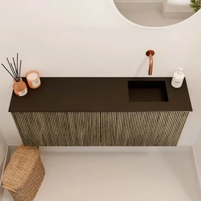 Mondiaz Joya 100cm toiletmeubel dusk met wastafel faye rechts zonder kraangat urban