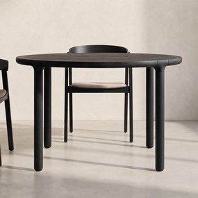 Ronde Eettafel Zwart - 128 X 128cm.