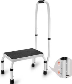 VEVOR Huishoudladder 810 x 417 x 285 mm Opklapbare trap Stalen trap 1 trede Trap met een draagvermogen van 150 kg Opklapbaar opstapje Trap met één trede 810 mm hoog Keukentrap Antislip opstapje