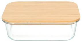 Vershoudschaal, glas en bamboe, 1,1 l
