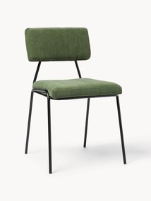 Gestoffeerde corduro stoelen Mats, 2-delig