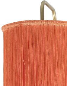 Oosterse wandlamp goud roze kap met franjes - FranxaOosters E27 rond Binnenverlichting Lamp