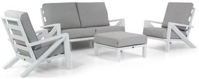 Stoel en Bank Loungeset Aluminium Wit 4 personen Santika Furniture Santika Cinta