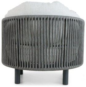 Stoel en Bank Loungeset 2 personen Aluminium/rope Grijs  Santika Furniture Santika