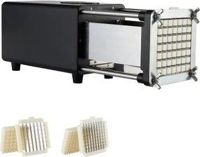 VEVOR Elektrische frietsnijder, aardappelsnijder met 1/2 &amp; 3/8 inch messen, roestvrij staal, aardappelsnijder en hakselaar met antislipvoetjes, voor aardappelen, frieten en groenten