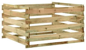 vidaXL Tuincompostbak gelat 120x120x70 cm geïmpregneerd grenenhout