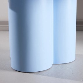 Salontafel Met Cilindervormige Poten Blauw - 80 X 80cm.