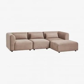 3-delige Modulaire Bank Met Poef Fogler Corduroy Kameelbruin - Sklum