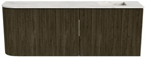 Mondiaz Joya DLux 110cm toiletmeubel ronding links shadow met wastafel faye rechts zonder kraangat ostra