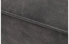 Goossens Hoekbank Hercules donkergrijs, microvezel, 2-zits, modern design met ligelement links