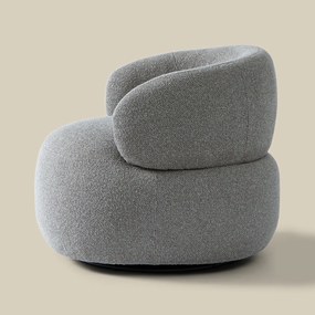 Draaibare Ronde Fauteuil Grijsbruin