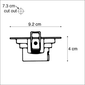 Set van 3 inbouwspots zwart incl. LED 3-staps dimbaar - Miu