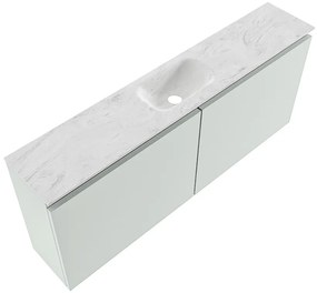 Mondiaz Ture DLux toiletmeubel 120cm greey met wastafel opalo midden met kraangat