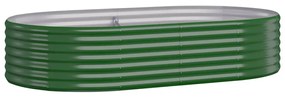 vidaXL Plantenbak 175x100x36 cm gepoedercoat staal groen