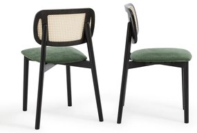 Set van 2 stoelen in beukenhout en vlechtwerk, Rivio