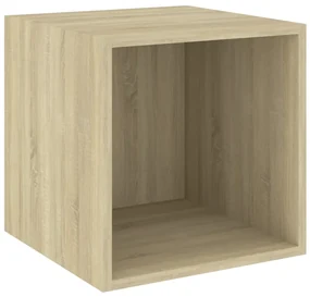 vidaXL Wandkast 37x37x37 cm spaanplaat sonoma eikenkleurig