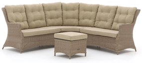 Hoek loungeset Intenso  | 5 personen | Loungeset Beige | Hoekbank Wicker (vlechtwerk) | 250x250cm | Kees Smit Tuinmeubelen