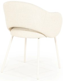 By-Boo Story Wit-frame Eetkamerstoel Beige