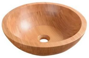 Saniclass Pesca Bamboo Waskom 40.6x40.6x14cm Rond Bamboe Hout OUTLET BMBS-N102