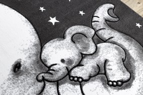 Tapijt PETIT TRUMPET slurf olifant  OLIFANTJE Sterretje grijskleuring