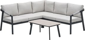 Garden Impressions Milou loungeset hoek 4-delig - donker grijs