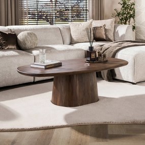 Organische Salontafel Acaciahout - 135 X 70cm.