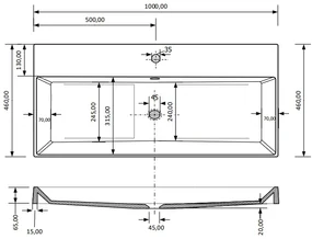 Fontana Kolo wastafelmeubel kasteel bruin 100cm mat witte wastafel 1 kraangat