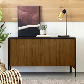 Kave Home Nadyria Retro Design Dressoir Walnoot - 140x48x82cm.