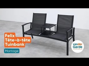 Tete-a-Tete aluminium tuinbank Felix