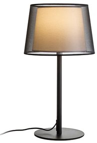 RENDL R12484 ESPLANADE tafellamp, decoratief transparant zwart/wit Chroom