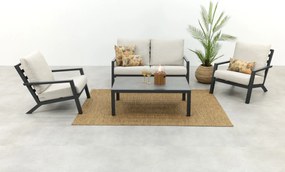 Boston/Atlanta stoel - 2-zitsbank loungeset - 4-delig