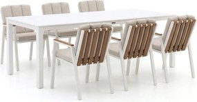 Diningset Bellagio | 6 personen aluminium | Tuinset stapelbaar | 7-delig | Kees Smit Tuinmeubelen