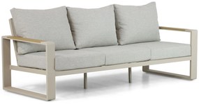 Stoel en Bank Loungeset 5 personen Aluminium/Polywood (teakfinish) Taupe  Lifestyle Garden Furniture Lezo