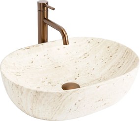 Opzetwastafel REA Amelia Travertine Classic 48