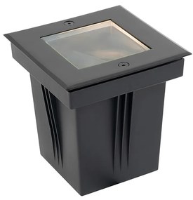 Buitenlamp met dimmer Smart grondspot zwart verstelbaar IP65 RGBW incl. Wifi GU10 50mm - Oneon Modern GU10 IP65 Buitenverlichting vierkant