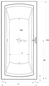 Badstuber Orient badkuip 170x80cm wit