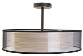Smart plafondlamp zwart met wit 50 cm incl. 3 Wifi A60 - Drum Duo