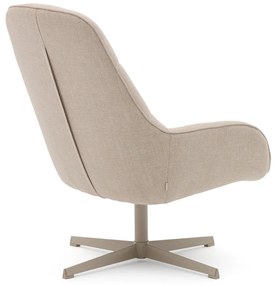 Kave Home Jaspe Moderne Draaifauteuil Beige