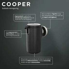 Tiger Cooper zeepdispenser 175ml zwart