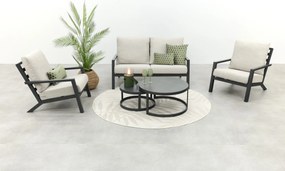 Boston/Rhodos stoel - 2-zitsbank loungeset - 5-delig