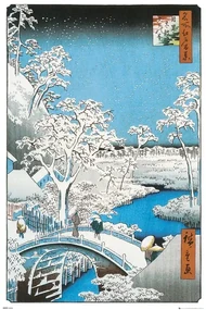 Poster Hiroshige - The Drum Bridge, Hiroshige Utagawa