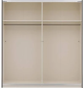 Goossens Kledingkast Easy Storage Sdk, 203 cm breed, 220 cm hoog, 2x 3 paneel glas schuifdeuren