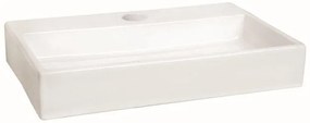 QeramiQ Fuente fonteinset - 38x24cm - 1 kraangat - keramiek - fonteinkraan messing geborsteld - glans wit SW696238/SW696208/SW696218/SW21912