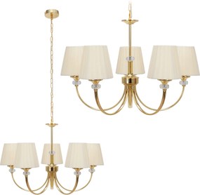 Hanglamp met APP1014-5CP-kristallen