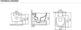 SaniGoods Cody douche wc met bidetkraan koud water wit glans