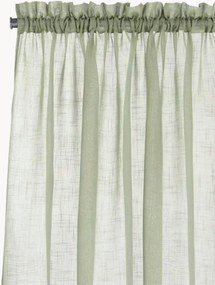 Transparante gordijnen met linnenlook en tunnelzoom Lara, 2-delig, B 134 cm