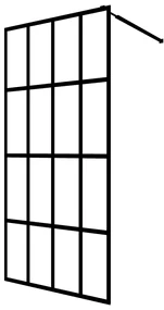 vidaXL Inloopdouchewand 90x195 cm transparant gehard glas
