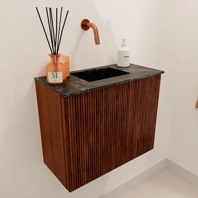 Mondiaz Joya DLux 50cm toiletmeubel ruby met wastafel faye midden zonder kraangat lava