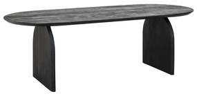 Richmond Interiors Hudson Ovale Eettafel Zwart Hout 235 Cm - 235 X 100cm.