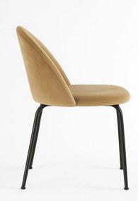 Set 4 Stoelen Zwart Dalnia Fluweel